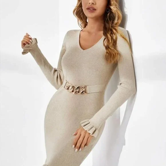 white christmas dresses Just A Girl Knit Mini Dress - Ivory, Large | Hazel and Olive